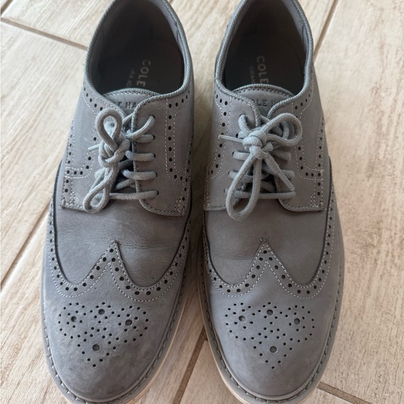 Cole Haan Other - Cole Haan Men’s Go To Wingtip Derby Oxford Dress Shoes Gray Leather Size 8.5